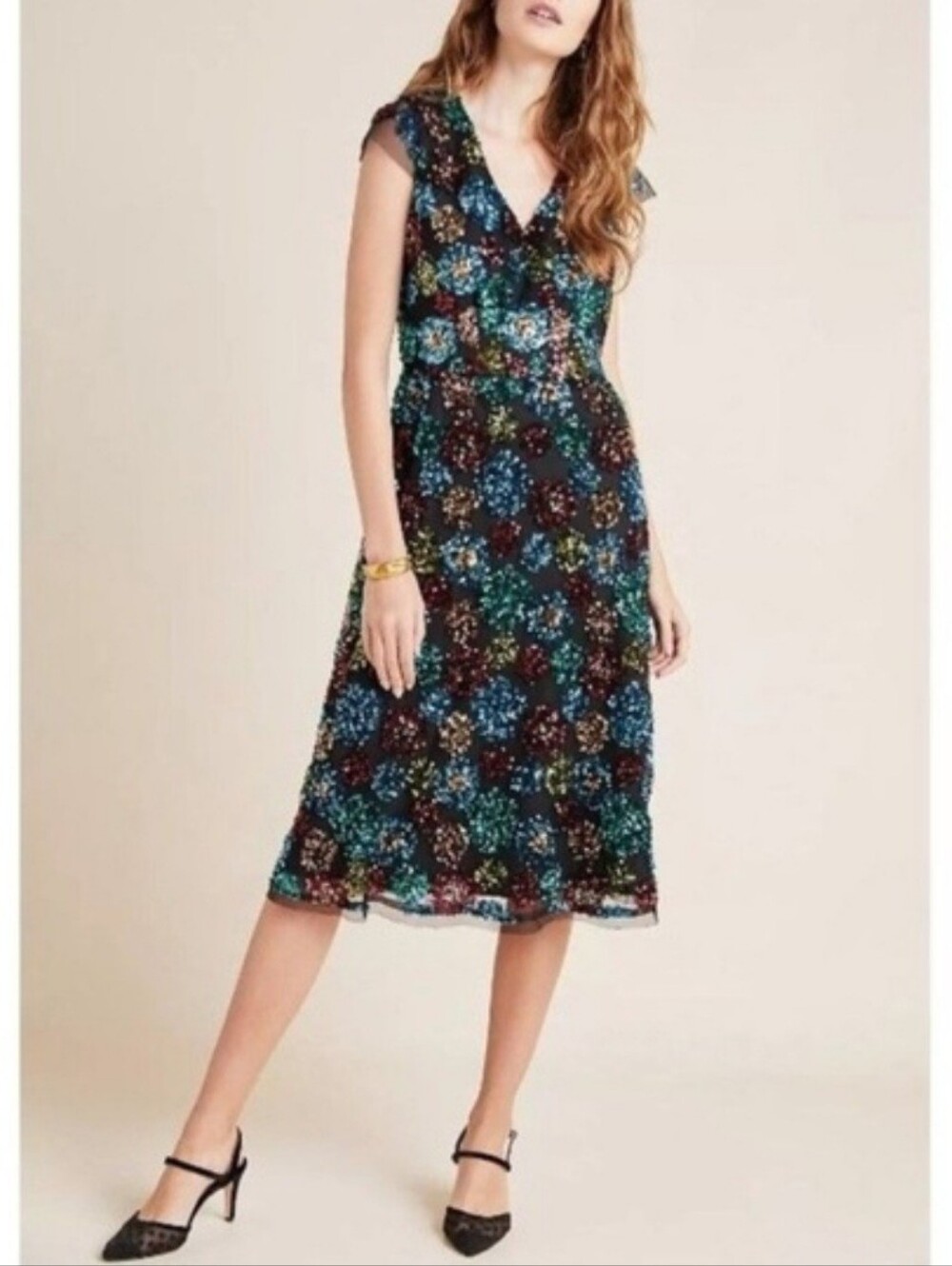 New Anthropologie Eva Franco Glenna Sequin Dress Size 8